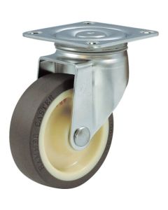 Plate Type Caster 300S Series  (nylon wheel urethane tire/stainless steel metal fittings)