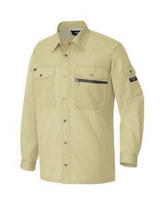 เสื้อเชิ้ตแขนยาว (unisex) สีมัสตาร์ด LL