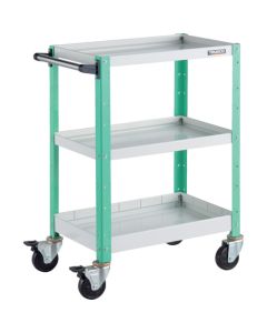 รถเข็นเครื่องมือ Birdie Wagon ขนาด 600 x 400 x สูง 880 มม. มีลิ้นชักตื้น 2 อัน และลิ้นชักลึก 1 อัน สีขาว/เขียวอ่อน