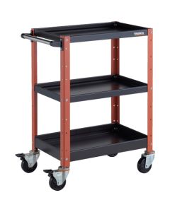 รถเข็นเครื่องมือ Birdie Wagon ขนาด 600 x 400 x สูง 880 มม. มีลิ้นชักตื้น 2 อัน และลิ้นชักลึก 1 อัน สีดำ/ส้ม