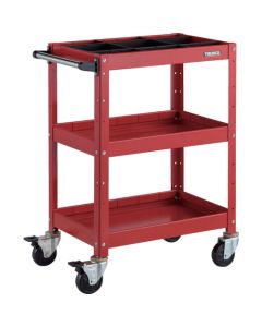 รถเข็นเครื่องมือ Birdie Wagon ขนาด 600 x 400 x สูง 880 มม. มีลิ้นชักลึก 3 ช่อง และที่กั้น 1 ชิ้น สีแดง