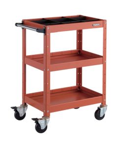 รถเข็นเครื่องมือ Birdie Wagon ขนาด 600 x 400 x สูง 880 มม. มีลิ้นชักลึก 3 ช่อง และที่กั้น 1 ชิ้น สีส้ม