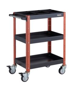รถเข็นเครื่องมือ Birdie Wagon ขนาด 600 x 400 x สูง 880 มม. มีลิ้นชักลึก 3 ช่อง ที่กั้น 1 อัน ล้อยูรีเทน สีดำ/ส้ม