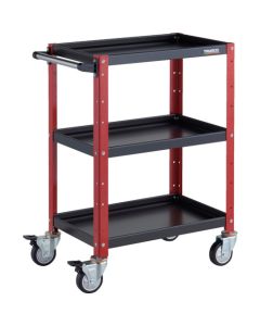 รถเข็นเครื่องมือ Birdie Wagon ขนาด 600 x 400 x สูง 880 มม. ล้อยูรีเทน สีดำ/แดง
