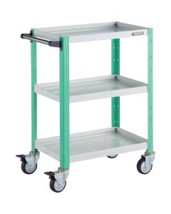 รถเข็นเครื่องมือ Birdie Wagon ขนาด 600 x 400 x สูง 880 มม. ล้อยูรีเทน สีขาว/เขียวอ่อน