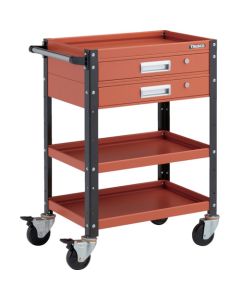 รถเข็นเครื่องมือ Birdie Wagon ขนาด 600 x 400 มม. มีลิ้นชัก 2 อัน สีส้ม/ดำ