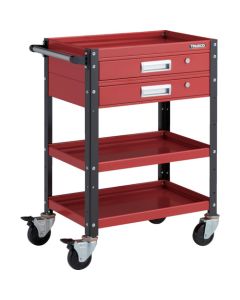 รถเข็นเครื่องมือ Birdie Wagon ขนาด 600 x 400 มม. พร้อมลิ้นชัก 2 อัน สีแดง/ดำ