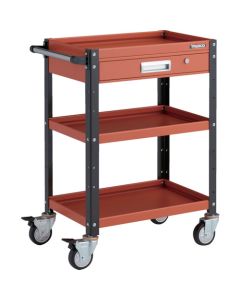 รถเข็นเครื่องมือ Birdie Wagon ขนาด 600 x 400 มม. พร้อมลิ้นชัก ล้อยูรีเทน สีส้ม/ดำ