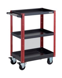 รถเข็นเครื่องมือ Eagle Wagon ขนาด 600 x 400 x สูง 880 มม. มีลิ้นชักตื้น 2 อัน และลิ้นชักลึก 1 อัน สีดำ/แดง