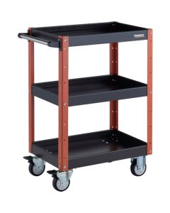 รถเข็นเครื่องมือ Eagle Wagon ขนาด 600 x 400 x สูง 880 มม. ล้อยูรีเทน 3 ชั้น สีดำ/ส้ม