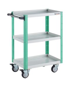 รถเข็นเครื่องมือ Eagle Wagon ขนาด 600 x 400 x สูง 880 มม. ล้อหมุนได้ 4 ล้อ ล้อยูรีเทน สีขาว/เขียวอ่อน