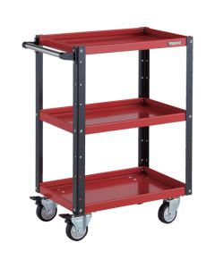 รถเข็นเครื่องมือ Eagle Wagon ขนาด 600 x 400 x สูง 880 มม. ล้อหมุนได้ 4 ล้อ ล้อยูรีเทน สีแดง/ดำ