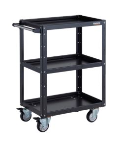 รถเข็นเครื่องมือ Eagle Wagon ขนาด 600 x 400 x สูง 880 มม. ล้อหมุนได้ 4 ล้อ ล้อยูรีเทน สีดำ