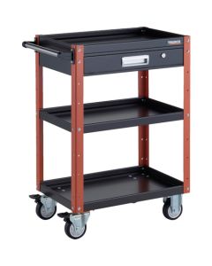 รถเข็นเครื่องมือ Eagle Wagon ขนาด 600 x 400 x สูง 880 มม. พร้อมลิ้นชัก ล้อยูรีเทน สีดำ/ส้ม