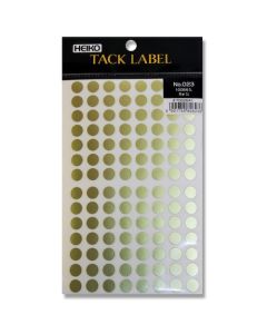 สติกเกอร์ติดป้าย Tack Labels, ขนาด φ9, หมายเลข 023, สีทอง, จำนวน 1008 ชิ้น