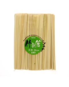 ตะเกียบไม้ไผ่ ยาว 24 ซม. ปลายแหลม จำนวน 100 ชิ้น