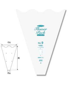 N Flower Pack NO.9 Wave type  ถุงละ 100 แผ่น