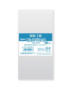 ถุง OPP, Pure Pack S, ขนาด 9-18 นิ้ว, 100 ชิ้น