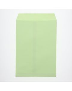 ซองจดหมายสี ขนาด 2 (สี่เหลี่ยมจัตุรัส) ไม่มีขอบ สีเขียวอุจิสุ (uguisu green) แพ็คละ 100 ซอง