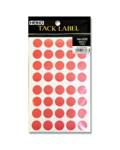 สติกเกอร์ติดป้าย (Tack Labels) ขนาดเส้นผ่านศูนย์กลาง 14 มม. เบอร์ 032 สีชมพู จำนวน 680 ชิ้น