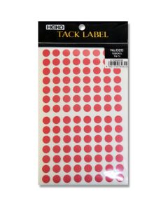 สติกเกอร์ติดป้าย Tack Labels, ขนาด φ9, เบอร์ 020, สีชมพู, จำนวน 1680 ชิ้น