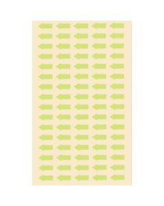 สติกเกอร์ติดป้ายชื่อ ลายลูกศร เบอร์ 636 สีเหลืองสะท้อนแสง ขนาด 6 x 13 มม. แพ็คละ 160 ชิ้น