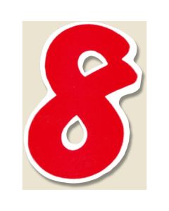 หมายเลข N ไซส์ M 8 สีแดง 21 ชิ้น