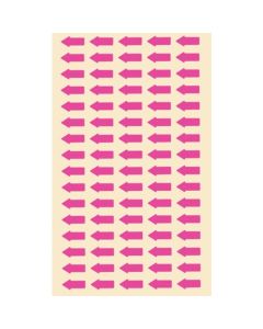 สติกเกอร์ติดป้าย Tack Labels ลายลูกศร เบอร์ 639 สีชมพูสะท้อนแสง ขนาด 6 x 13 มม. แพ็คละ 160 ชิ้น