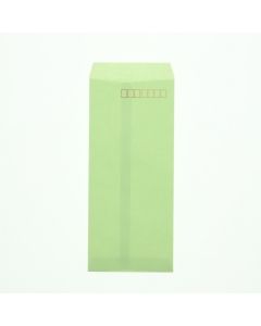 ซองจดหมายสี ขนาด 4 (ยาว) มีขอบ สีเขียวกุยสุ (uguisu green) แพ็คละ 100 ซอง