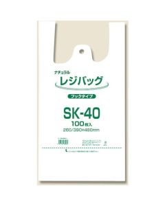 Shopping Plastic bag Shopping Plastic bag Natural SK-40 ถุงละ 100 แผ่น