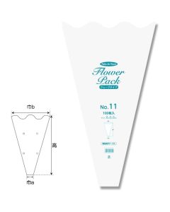 N Flower Pack NO.11 Wave type  ถุงละ 100 แผ่น