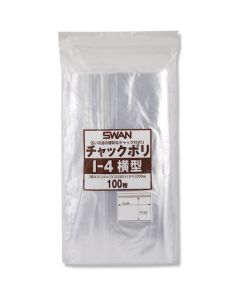 ถุงพลาสติกแบบมีซิป ชนิดแนวนอน I-4 บรรจุ 100 ถุงต่อแพ็ค