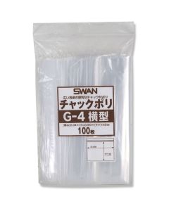 ถุงพลาสติกแบบมีซิป ชนิดแนวนอน G-4 บรรจุ 100 ถุงต่อแพ็ค