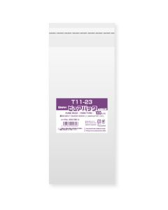 ถุง OPP ยี่ห้อ Pure Pack พร้อมเทปกาว ขนาด T 11-23 จำนวน 100 ชิ้น