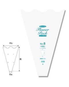 N Flower Pack NO.8 Wave type  ถุงละ 100 แผ่น