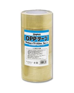 เทป OPP แพ็ค 5 ม้วน ขนาด 48 x 100 มม. แบบใส จำนวน 5 ม้วน