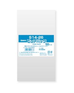 ถุง OPP, Pure Pack S, ขนาด 14-26, จำนวน 100 ชิ้น