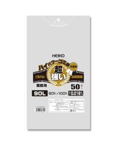 ถุงขยะโปร่งแสงกำลังสูง #018 (3 ชั้น) 90 ลิตร จำนวน 50 ถุง