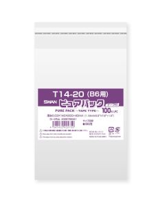 ถุง OPP ยี่ห้อ Pure Pack พร้อมเทป รุ่น T จำนวน 14-20 ใบ (สำหรับขนาด B6) จำนวน 100 ชิ้น
