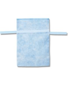 ถุงผ้าไม่ทอแบบมีเชือกรูด รุ่น F-Bag, W-Chante สีฟ้าอ่อนเรียบ ไซส์ M จำนวน 10 ชิ้น