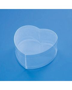 กล่องคริสตัล PVC รูปหัวใจ ขนาดกลาง แพ็คละ 10 ชิ้น