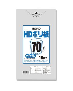 ถุงขยะ HD แบบโปร่งแสง 018 ขนาด 70 ลิตร สีธรรมชาติ แพ็คละ 10 ถุง