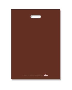 ถุงพลาสติกคุณภาพต่ำ โพลีสี HD สีน้ำตาล มีเครื่องหมาย 35-50