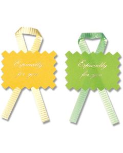 สติกเกอร์ติดริบบิ้น สองสี (เหลืองและทอง) 16 ชิ้น