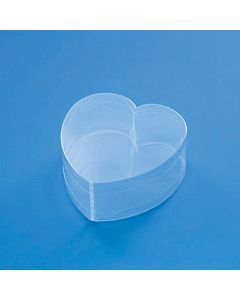 กล่องคริสตัล PVC รูปหัวใจ ขนาดเล็ก แพ็คละ 10 ชิ้น