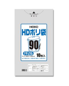 ถุงขยะ HD แบบโปร่งแสง ขนาด 90 ลิตร สีธรรมชาติ แพ็คละ 10 ถุง
