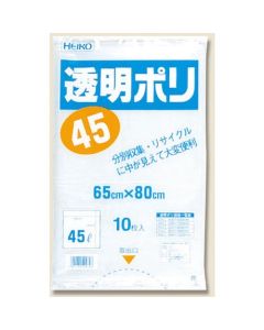ถุงขยะ LD ทำจากพลาสติกโพลีเอทิลีนใส ขนาด 03 ความจุ 45 ลิตร บรรจุ 10 ถุงต่อแพ็ค