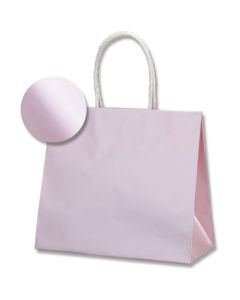 ถุงกระดาษสำหรับช้อปปิ้ง ถุงเรียบ 24-11 สีมุก ชมพูอ่อน แพ็คละ 10 ใบ