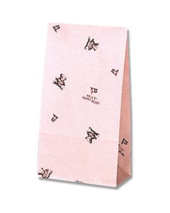 ถุงก้นสี่เหลี่ยม ถุงแฟนซี ลายหมีแฮปปี้แบร์ ไซส์ S1 จำนวน 100 ชิ้น