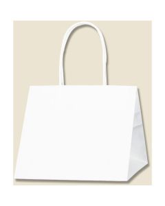 ถุงกระดาษสำหรับช้อปปิ้ง ยี่ห้อ P-Smooth Bags สีขาวล้วน ขนาด 22x22 ซม. บรรจุ 25 ถุงต่อแพ็ค
